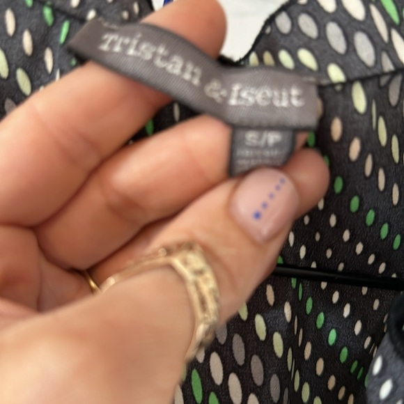 Vintage Tristan & Iseut Sheer Polka Dot Blouse – Size Small - Picture 3 of 3